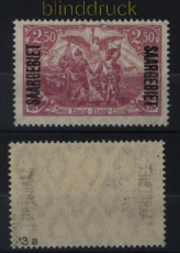 Saargebiet Mi #  43 a postfrisch geprft Burger BPP (33298)