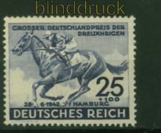 dt. Reich Mi # 814 postfrisch Deutsches Derby 1942 (42352)