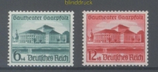 dt. Reich Mi # 673/74 Theater Saarpfalz postfrisch (45132)