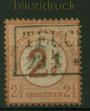 dt. Reich Mi #  29 gestempelt 2 1/2 Groschen auf 2 1/2 groer Schild (31742)