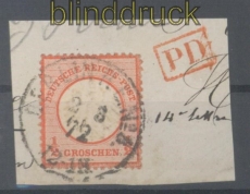 dt. Reich Mi #   3 gestempelt auf Briefstck (42910)