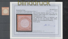 dt. Reich Mi #  27 a ungebraucht 9 Kreuzer groer Schild Fotobefund Krug BPP (42845)