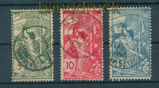 Schweiz Mi # 71/73 gestempelt 25 Jahre UPU (26141)