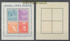 Schweiz Mi # Block  1 postfrisch Briefmarkenausstellung NABA 1934 (43330)