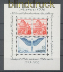 Schweiz Mi # Block  4 postfrisch Pro Patria 1936 (43332)