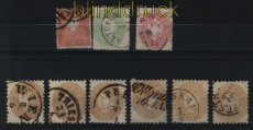 sterreich kleines Lot gestempelter Marken Mi # 13 II, 19, 26 und 6 x 28 (28979)