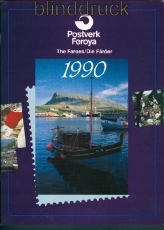 Dnemark Farer Jahrbuch 1990 mit postfrischen Marken (27649)
