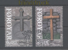 Far�er Mi # 657/58 Alte Kreuze gestempelt (30027)