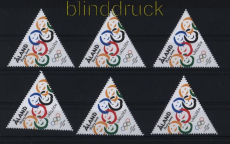Aland 6 x Mi # 295 Olympische Sommerspiele Peking 2008 postfrisch (39681)