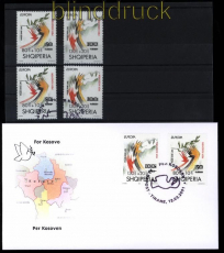 Albanien Mi # 2784/85 Kosovo-Hilfe postfrisch, gestempelt und FDC (32337)