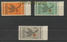 Zypern Mi # 258/60 postfrisch Europa 1965 (24636)