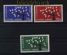 Zypern Mi #  215/17 postfrisch Europa  1962 (33563)