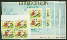 Portugal Madeira 4 x Mi # 70 und 4 x Block   2 postfrisch Europa 1981 (34763)