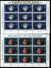 Guernsey Mi # 133/34 Europa-Marken 1976 postfrische Kleinbgen (30716)
