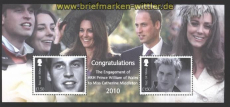 Isle of Man Mi # Block 76 Verlobung Prinz William + Catherine Middleton postfrisch (30108)