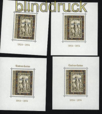 Luxemburg 4 x Mi # Block 9 50 Jahre Wohlfahrtsmarken postfrisch  (31156)