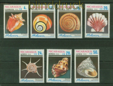 Nicaragua Mi # 2887/93 Muscheln und Meerestiere postfrisch (34867)