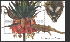 Liberia Eidechsen aus Afrika postfrischer Kleinbogen (29957)