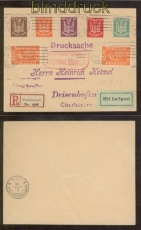 dt. Reich Mi # 210/14 und 2 x Mi # 111 LuPo.R-Drucksache Oberammergau 1922 (44695)