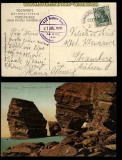 Hamburg - Helgoland Seepost farb-AK Helgoland 1909 (31808)