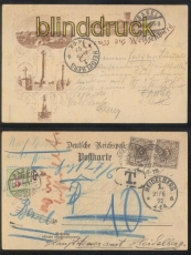 Weissenburg Elsass AK-Vorlufer 6 Ansichten 1892 Nachporto (d7464)