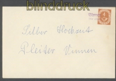 Bund Vinnen ber Sgel Landpoststempel Ortsdrucksache Vinnen (45701)