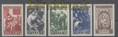 Saarland Mi # 267/71 postfrisch Volkshilfe 1949 (45652)