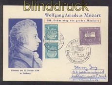 Bund Mozart Sonderpostkarte zum 200. Geburtstag Sonderstempel SSt. (45746)