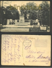 Dessau sw-AK Herzog-Friedrich-Denkmal Feldpost 1914 (d4075)