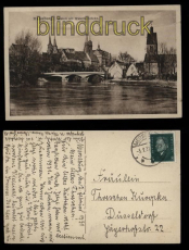 Merseburg sw-AK Schlo mit Waterloobrcke 1931 (d5745)