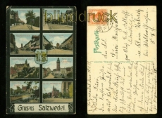 SALZWEDEL fabr-AK Guss aus ..... 8 Ansichten 1918 (d6331)