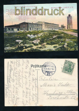 BROCKEN farb-AK BrockenHotel berhmte Brockenbesteigungen 1906 (d7268)