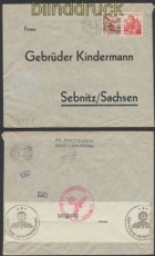 Schweiz Auslands-Zensur-Brief Solothurn 1941 Deutsche Zensur (44964)