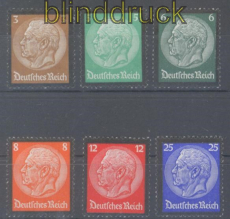 dt. Reich Mi # 548/53 postfrisch Hindenburg-Trauersatz (45849)