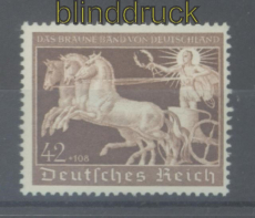 dt. Reich Mi # 747 postfrisch Braune Band 1940 (45898)