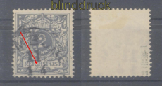 dt. Reich Mi # 52 I gestempelt geprft Jschke Plattenfehler (45972)