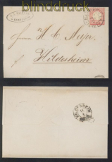 dt. Reich Mi #  19 XXI EF Hufeisenstempel Hamburg 1873 Spalink # 17-4  (46025)