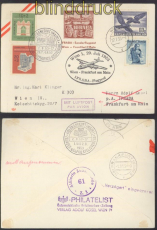 Bund Mi # 171/72 auf IFRABA-Sonderflugpost Wien - Fankfurt 1953 (45834)