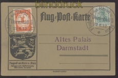 dt. Reich Mi # II Flugpostkarte Rhein-Main 1912 (45833)