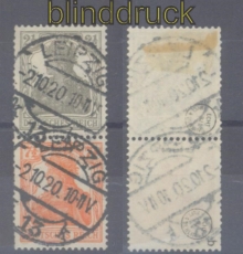 dt. Reich Zusammendrucke Mi # S 11 b gestempelt geprft Infla Berlin (45565)