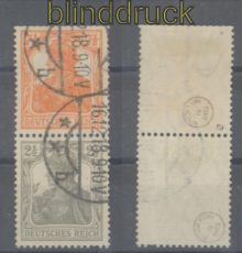 dt. Reich  Zusammendrucke Mi # S 13 a gestempelt geprft Infla Berlin (45567)