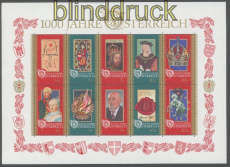 �sterreich Mi # Block 12 postfrisch 1000 Jahre �sterreich (46150)