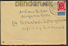Bund Landpoststempel Jlich-Sd 1952 Fernbrief (21890)