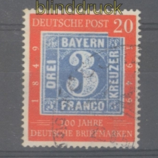 Bund Mi # 114 20 Pfg. 100 Jahre Deutsche Briefmarken gestempelt (28130)