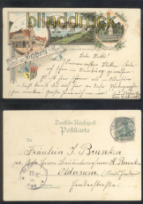 Nienburg farb-Litho-AK Gruss aus .... drei Ansichten 1906 (d7515)
