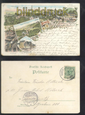 Hartenstein farb-Litho-AK Gruss aus ... sechs Ansichten 1899 (d7531)