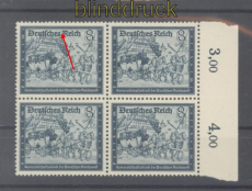 dt. Reich Mi # 889 III postfrisch Plattenfehler (46290)