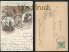 Helgoland Litho-AK Gruss von ..... drei Ansichten 1900 (d7546)