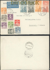 Dnemark Auslands-LuPo-Brief mit 217/20 nach Basel 1937 (46482)