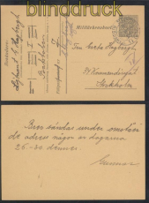 Schweden Militrpostkarte MP2 gestempelt  (46426)